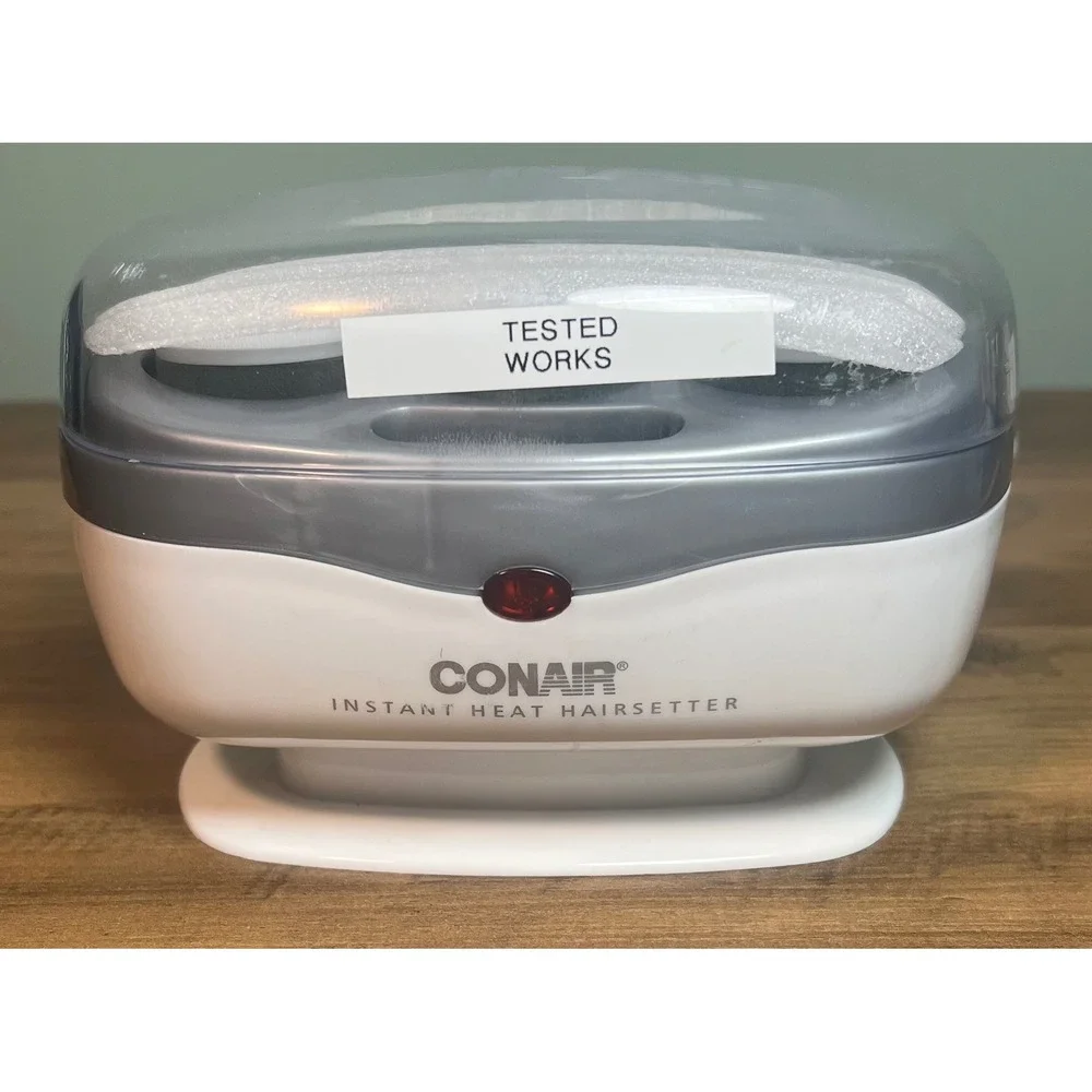 Conair Instant Heat Hairsetter 5 Large Velvet Flocked Rollers Travel Size White